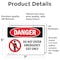 Signmission Do Not Enter Emergency Exit Only Danger Sign, Vinyl Decal, 7in W x 5in L, 2PK OS-2PACK-DS-D-57-L-1147 - alternate 6